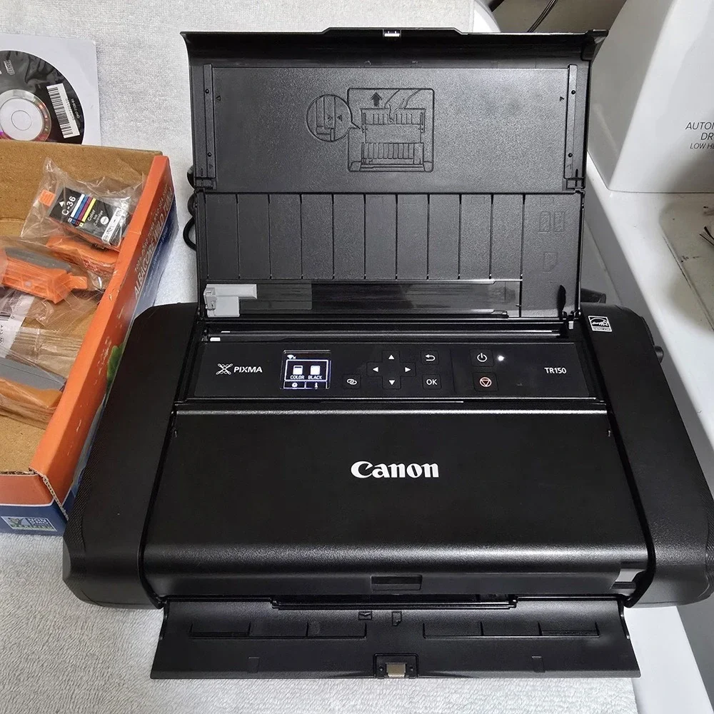 Canon PIXMA TR150 Portable Wireless AirPrint Mobile Inkjet Printer Bundle
